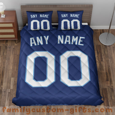 Custom Quilt Sets Kansas City Jersey Personalized Baseball Premium Quilt Bedding for Men Women